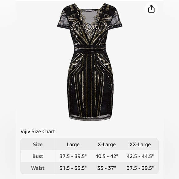 20’s style sequin dress - Picture 5 of 5
